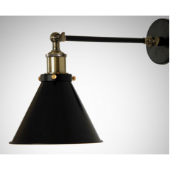 Black Cone Shade Wall Light Sconce