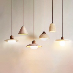 Sonoma Wood And Stone Minimalist Pendant Light