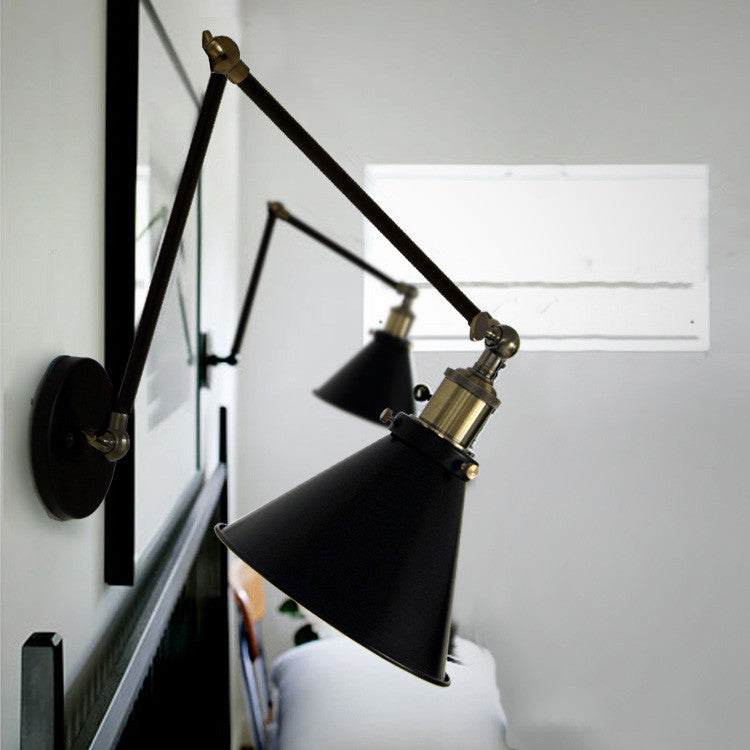 Black Cone Shade Wall Light Sconce