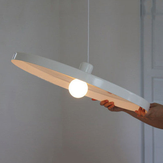 Minimalist White Disk Pendant Light