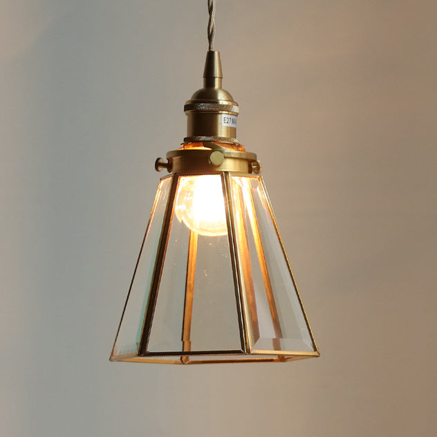 Lanterna Glass Shade Brass Fitting Pendant Light