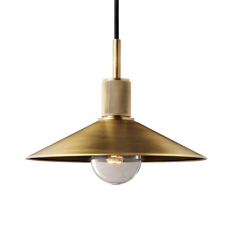 Quentin Knurled Brass Loft Pendant Light (Brass | Black)