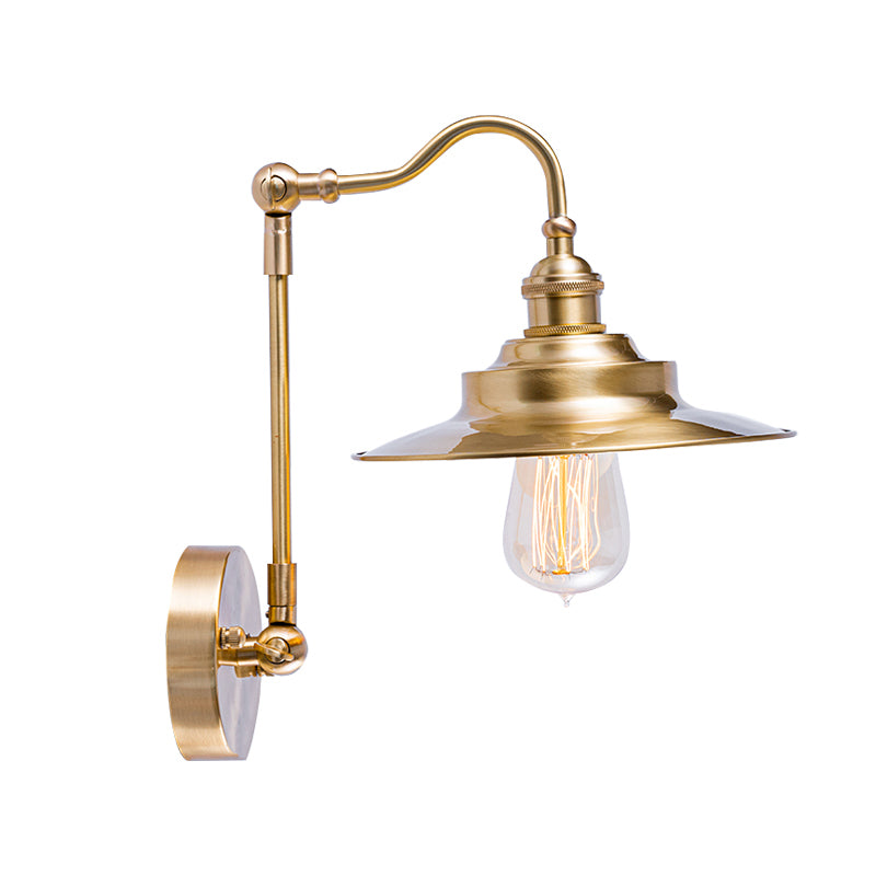 Brass Gooseneck Wall Light