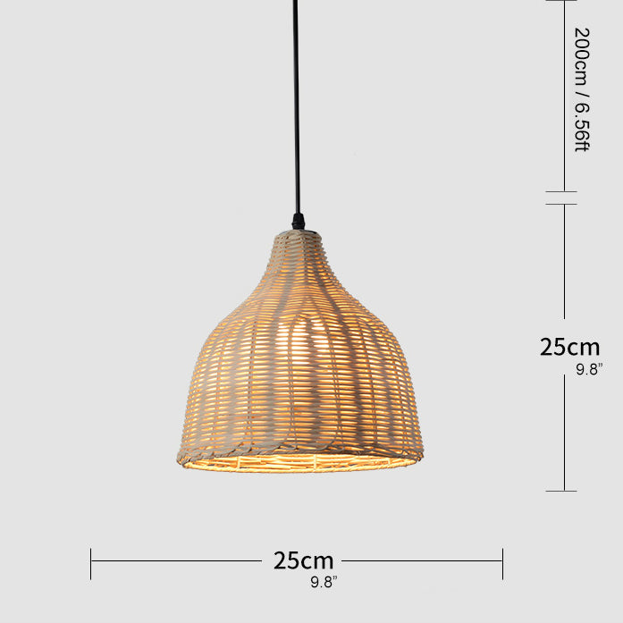 La playa Rattan bamboo weave pendant light